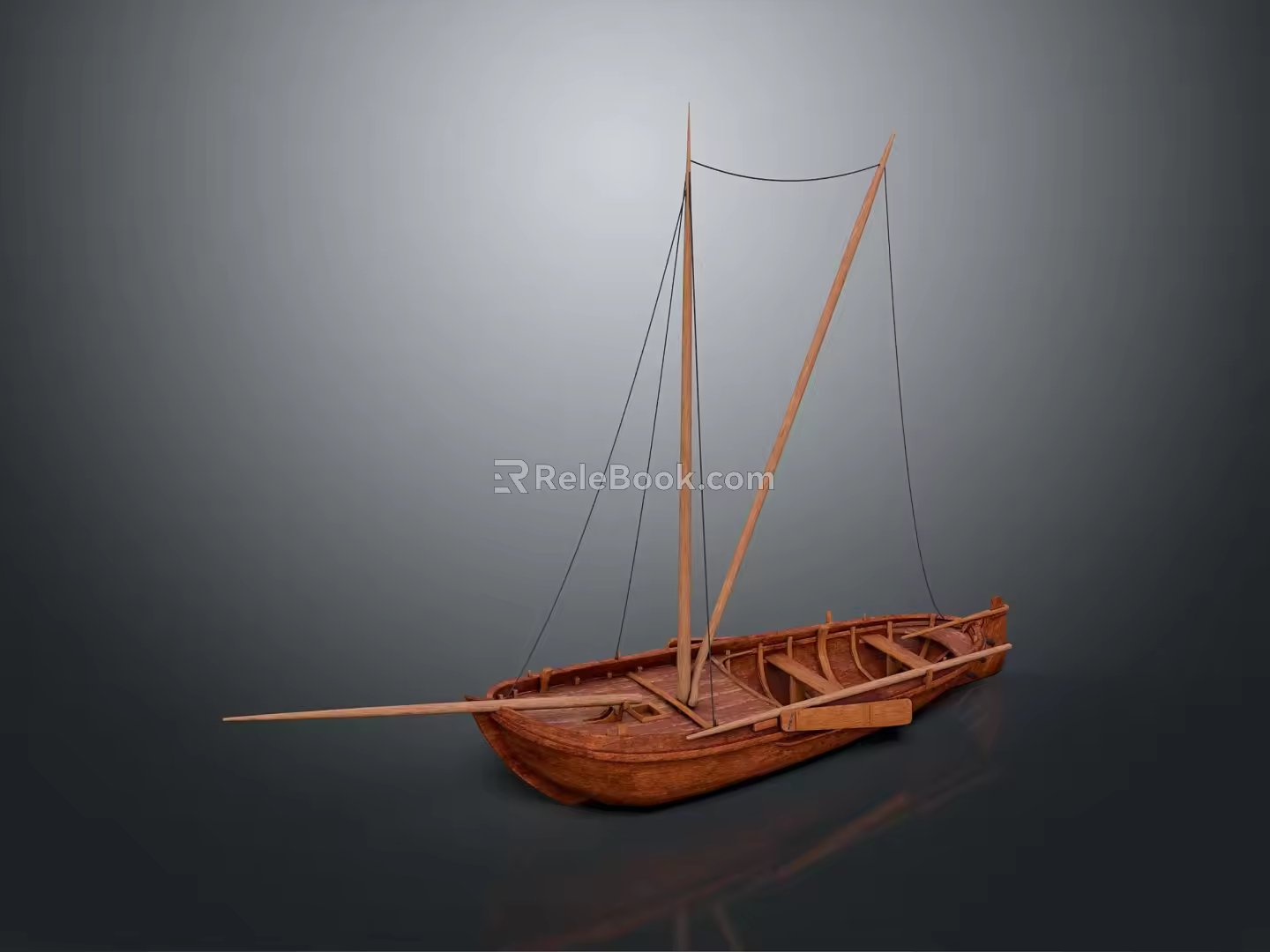 new chinese-style ship ancient ship ancient warship large ancient ship ancient warship 3d model