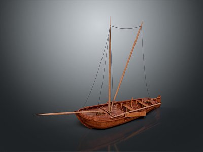 new chinese-style ship ancient ship ancient warship large ancient ship ancient warship 3d model