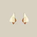 Two Modern Wall Lamps With Transparent Shade And Brown Base On Beige Wall