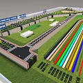 China Railway 22nd Bureau Commercial Engineering Construction Model for Infrastructure Site Planning 3d model