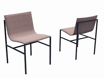 Simple single chair 3d model