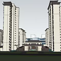 Modern High Rise Residential And Commercial Complex With Glass Facades And Retail Storefronts