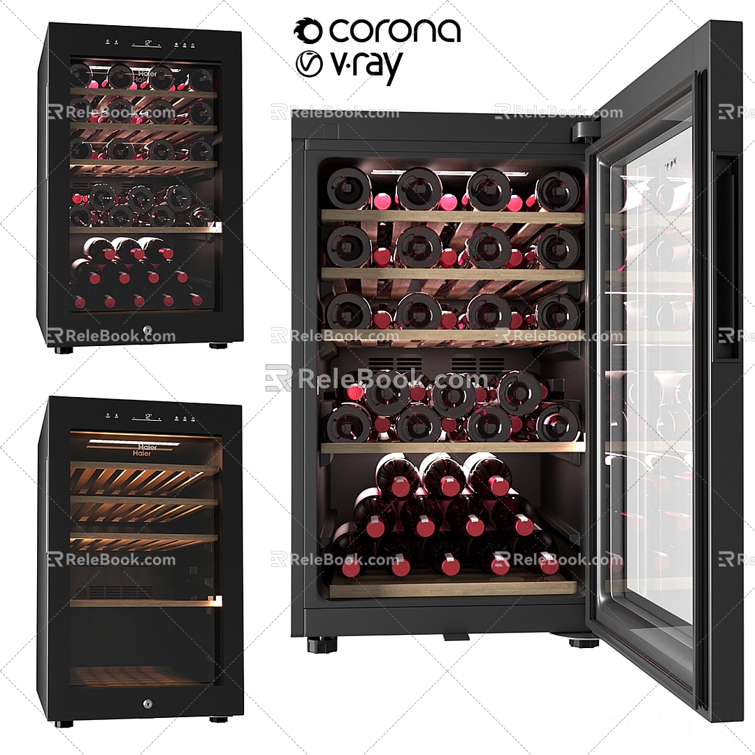 Constant Temperature Wine Cabinet Red Wine Refrigerator 3d model