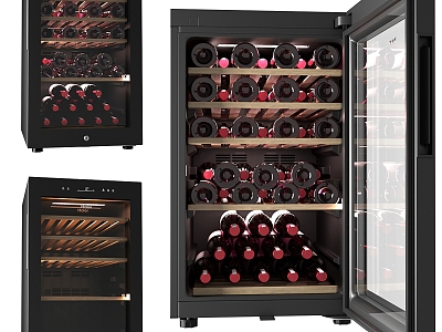 Constant Temperature Wine Cabinet Red Wine Refrigerator 3d model