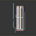 Industrial Equipment With Metal Frame And Multiple Cylindrical Components On Red Base