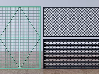 Barbed wire fence industrial wind iron railing partition fence 3d model