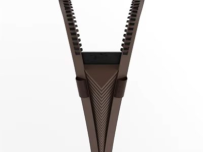 Brown Serrated Clip With Black Center Panel For Organizing Papers 3d model