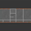 Multi Layer Display Equipment With Transparent Frame Orange White Components And Blue Platforms