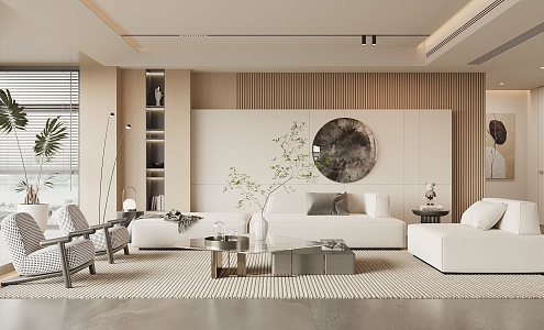 modern living room 3d model