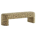 Modern Geometric Pattern Upholstered Sofa Bench In Two Distinct Color Schemes For Living Room Decoration