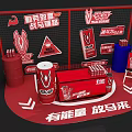 Commercial Display Equipment for War Horse Energy Drink Retail Promotion with Red Design