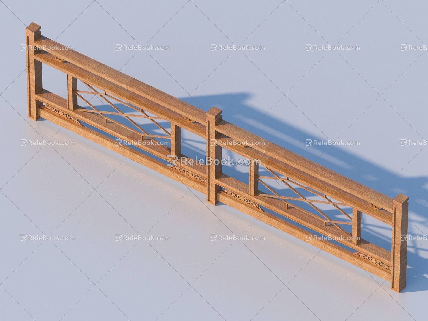 Railing Guardrail Fence 3d model