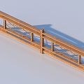 Railing Guardrail Fence 3d model