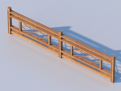 Railing Guardrail Fence 3d model