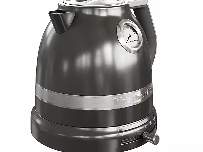 KitchenAid Dark Gray Electric Kettle With Silver Accents And Pressure Gauge 3d model