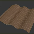 Brown Wave Shaped Tile As Practical Household Product For Daily Use Applications 3d model