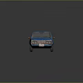 Vintage Blue Model Car With Rusty Body Scratches White Wheels And Dark Background Reflection