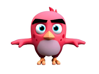 Crazy Bird Cartoon Animal Cartoon Bird Cute Bird 3d model