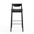 Sleek Black Modern Dining Chairs And Bar Stools For Home Interior 3d model