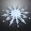 Snowflake Shaped Plant With Delicate White Petals And Intricate Design Structure
