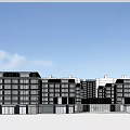 Modern Urban Residential Complex Design With Multiple Buildings Green Roofs And Central Courtyard