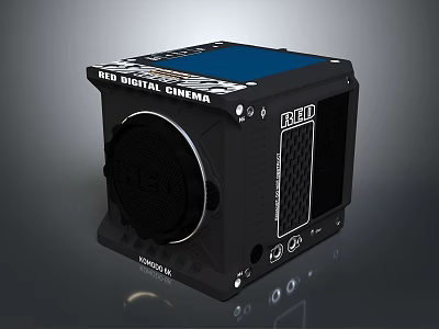 Professional RED RAVEN Digital Cinema Camera Electronic Device With Blue Panel 3d model