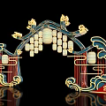 New Chinese style ancient building archway national tide entrance net red entrance meichen archway gate tower scenic spot gate national wind entrance 3d model