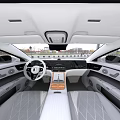 White Modern Electric Car With Panoramic Sunroof Spacious Interior And Front LED Design