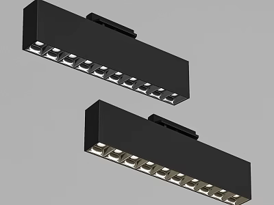 Black Long Strip LED Downlights And Spotlights For Home Ceiling Lighting 3d model