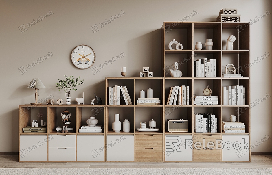 Nordic Bookcase Desk model