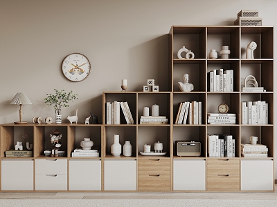 Nordic Bookcase Desk model