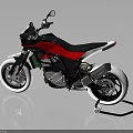 Modern Red Black And White Motorcycle Design With Single Seat Exhaust And White Wheels