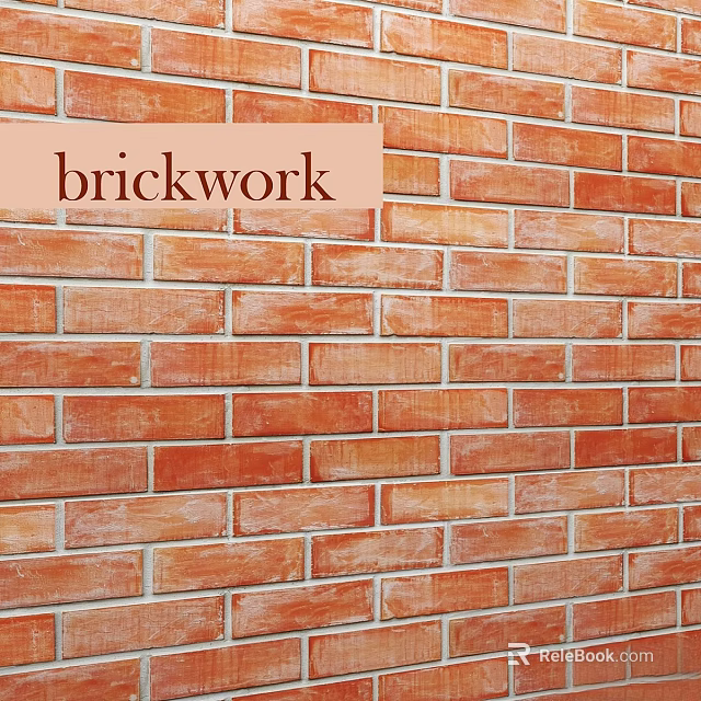 Stylish Brickwork Wall Decor With Red Brick Textured Patterns 3d model 