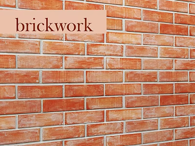 Stylish Brickwork Wall Decor With Red Brick Textured Patterns 3d model
