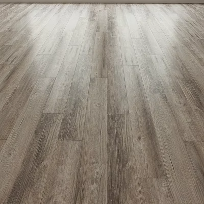 Modern Natural Wood Grain Wooden Flooring With Light Gray Smooth Surface For Home Interior 3d model