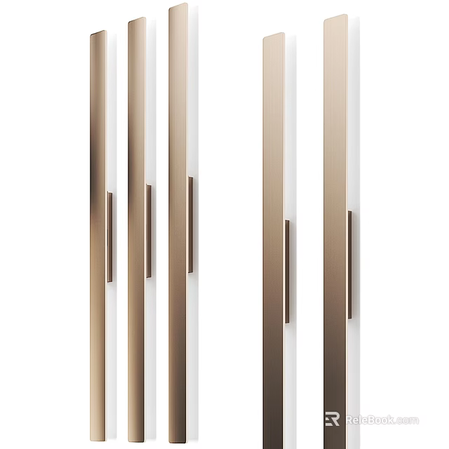 Sleek Modern Wall Lamps With Vertical Metal Strips For Home Interior Decoration 3d model 