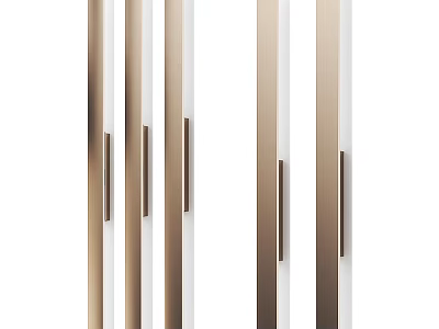 Sleek Modern Wall Lamps With Vertical Metal Strips For Home Interior Decoration 3d model