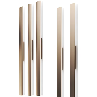 Sleek Modern Wall Lamps With Vertical Metal Strips For Home Interior Decoration 3d model