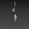Elegant Modern Spiral Wave Golden Chandelier With Sleek Curved Design For Interior Decor