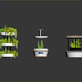 Modern Landscape with Multi Tiered Planters and Lush Green Foliage