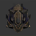 Black and Gold Mechanical Creature With Armored Structure And Sharp Claws