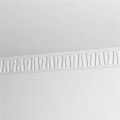 Elegant White Sculptural Carving With Uniformly Arranged Curved Patterns For Wall Decoration