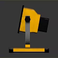 Yellow And Gray Portable Floodlight With Sturdy Stand For Outdoor Illumination