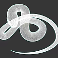 Black Snake With Coiled Body 3D Rendered On Gray Background