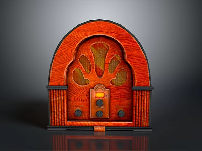 Vintage Wooden Gate With Arched Top And Ornate Crafted Decorative Details 3d model