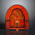 Vintage Wooden Gate With Arched Top And Ornate Crafted Decorative Details