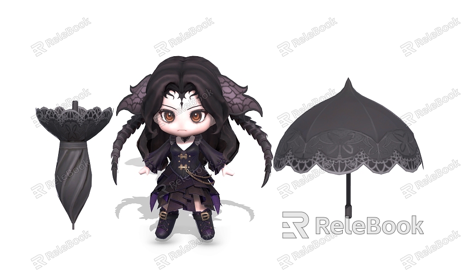 Cartoon Witch Anime Witch Anime Character Q version Witch model