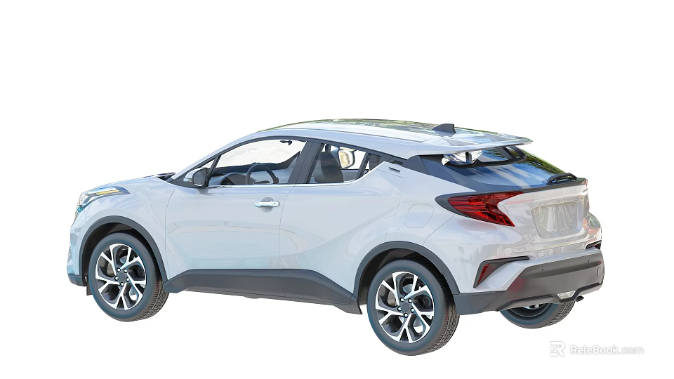 White Modern SUV With Sleek Body Black Alloy Wheels And LED Tail Lights 3d model 
