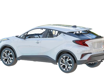 White Modern SUV With Sleek Body Black Alloy Wheels And LED Tail Lights 3d model