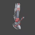 Red And White Off Road Motorcycle With Rugged Design Large Tires And Black Seat